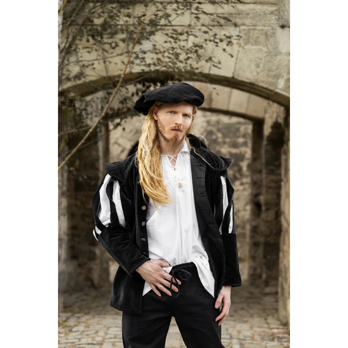 Landsknecht-inspired Renaissance Mercenary Jacket | Split Puff Sleeves