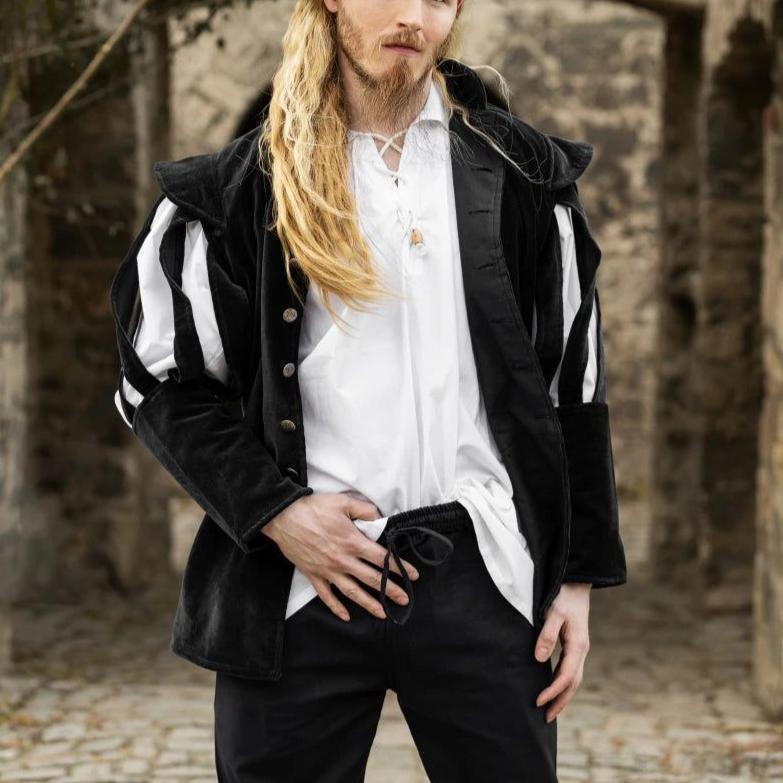 Landsknecht-inspired Renaissance Mercenary Jacket | Split Puff Sleeves