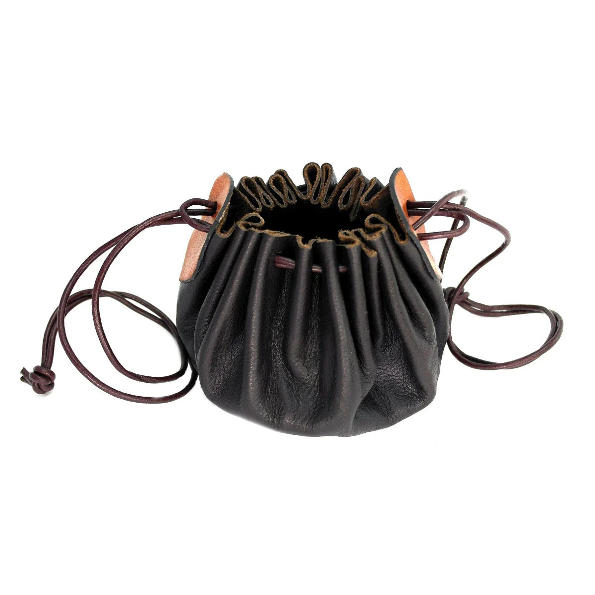 Handmade Leather Renaissance Coin Purse | Drawstring Closure