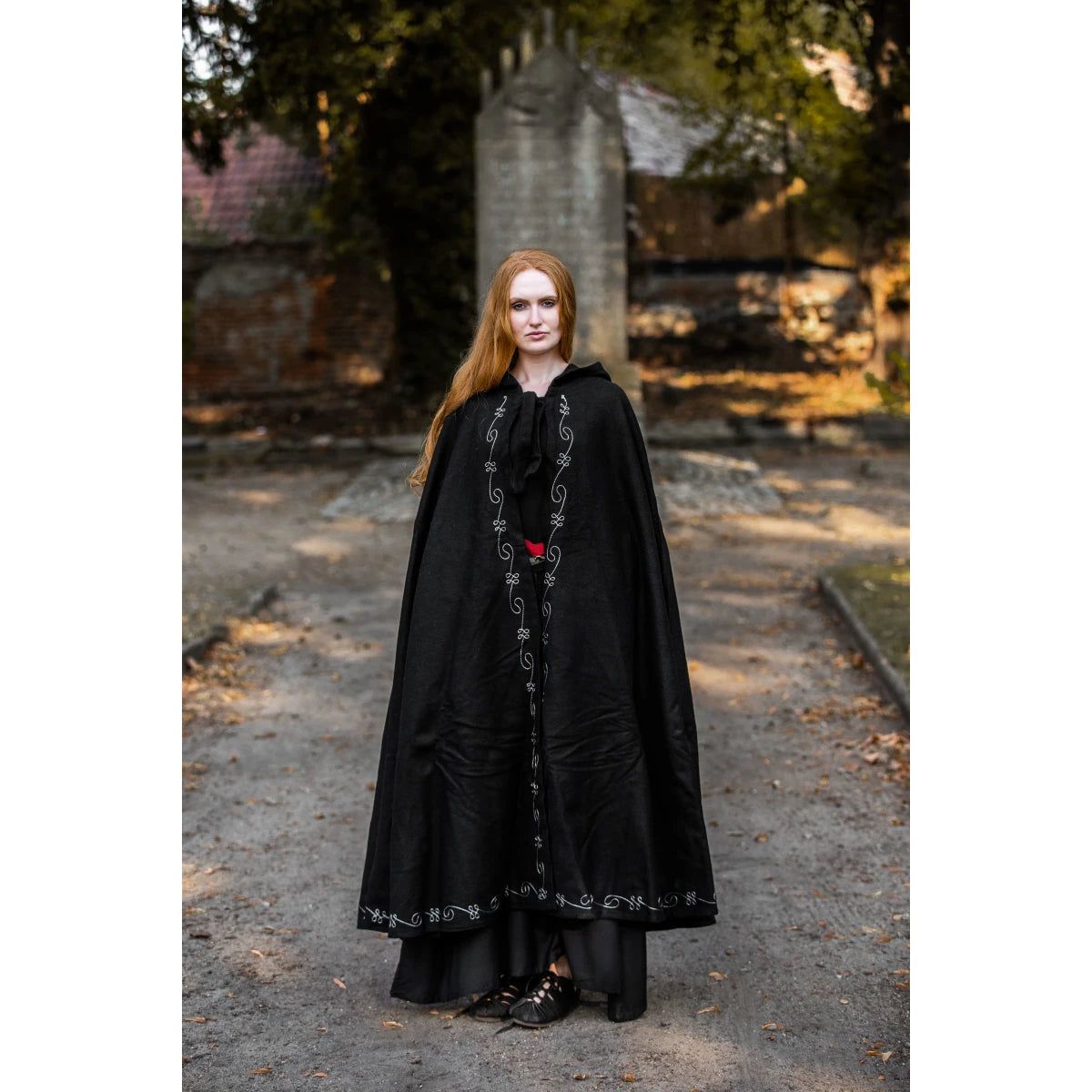 Viking Cloak With Hand Stitched Embroidery