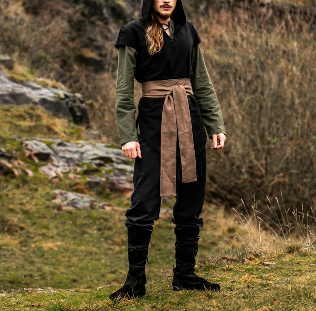 Brown Linen Renaissance Belt | Unisex & Lightweight