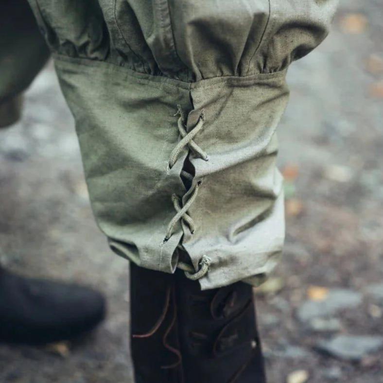 cotton viking pant with leg lacing 