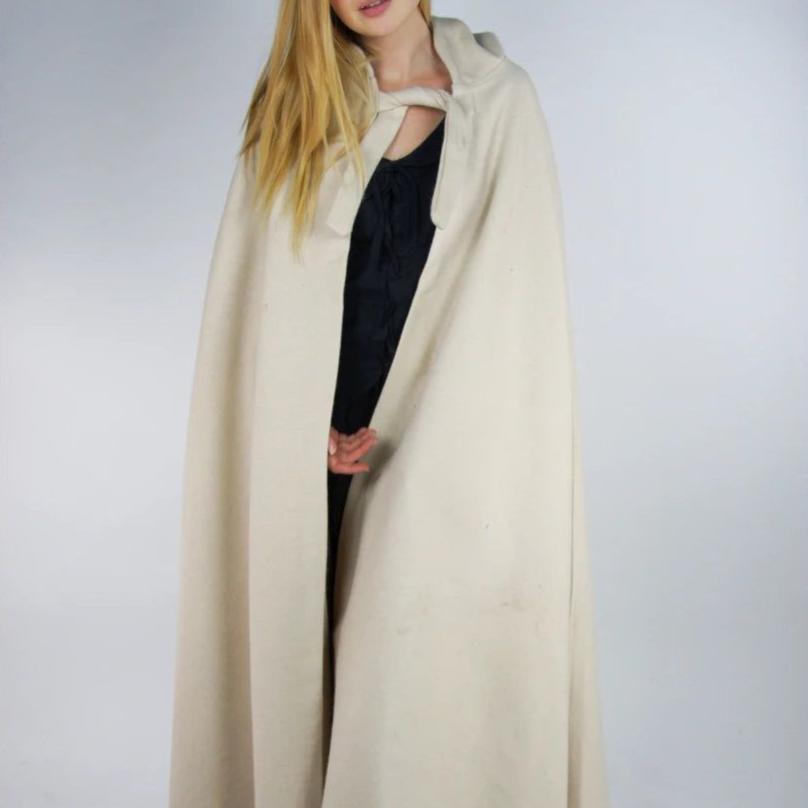 Renaissance Era Woolen Cloak with Hood | Versatile Full-Length Historical Garment