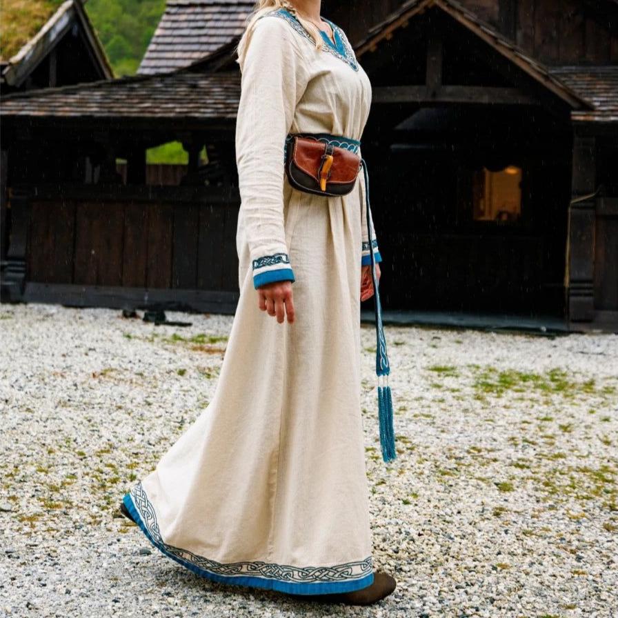 Viking Dress with Blue Trim